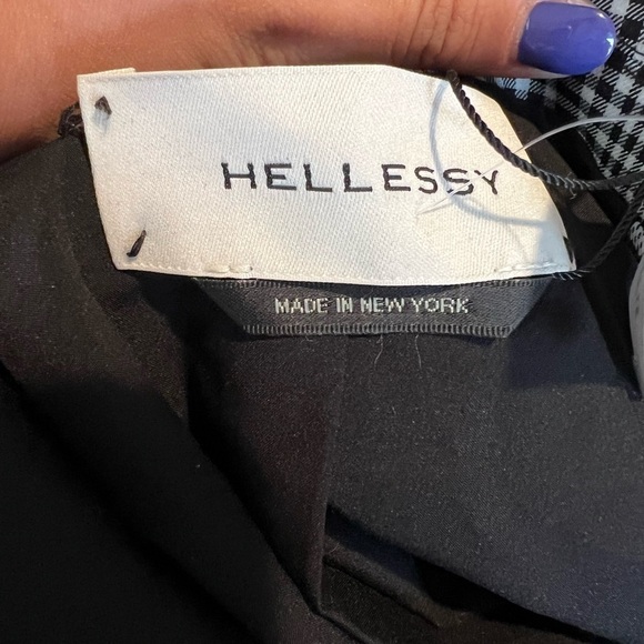 NWT HELLESSY Hellessy Hambro B/W Belted Midi Double-Breasted Blazer Jacket Sz 6 - Picture 10 of 12